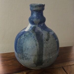 Rose Cabat Collector's Mid Century Ceramic Bud Vase - 6" H x 4.75" Diameter